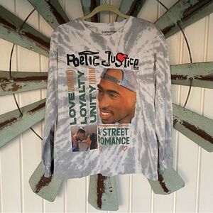 Chemistry Gray Tie-Dye Poetic Justice Long Sleeve Size Large